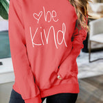 Letter Desert Hat Print Long Sleeve Black Sweatshirt