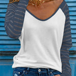 Leopard Print Patchwork Mesh Long Sleeve Top