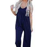 Spaghetti Straps Wide Leg Pocketed Jumpsuits