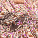 Split V Neck Boho Floral Dress