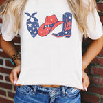 Letter Graphic Print Short Sleeve Tee