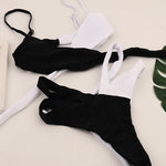 Color Block Patchwork Bandage Bikini