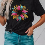 Letter Graphic Print Short Sleeve Tee