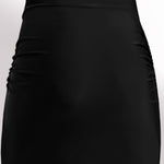 Black  Arch Hem Swim Skirt