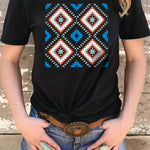 Letter Graphic Print Short Sleeve Tee
