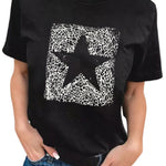 Merry Christmas Santa Clause Print Short Sleeve Graphic Tee