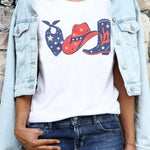 Letter Graphic Print Short Sleeve Tee