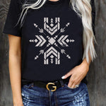 Merry Christmas Santa Clause Print Short Sleeve Graphic Tee