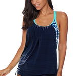 Printed Lined Tankini Swimsuit