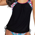 Printed Lined Tankini Swimsuit