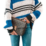 Loose Fit Striped Pattern Sweater