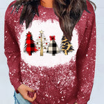Navy Tie-dyed Crew Neck Pullover Sweatshirt