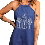 Halter Neck Denim Tank Top
