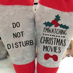 Letter Print Color Block Tube Stockings