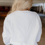 Letter Desert Hat Print Long Sleeve Black Sweatshirt