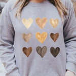 Letter Desert Hat Print Long Sleeve Black Sweatshirt