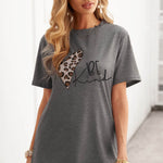Merry Christmas Santa Clause Print Short Sleeve Graphic Tee