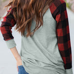 Buffalo Plaid Long Sleeve Sweatshirt