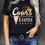 Letter Graphic Print Short Sleeve Tee