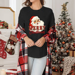 Merry Christmas Santa Clause Print Short Sleeve Graphic Tee