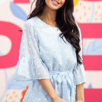 Swiss Dot Tie Blouse