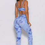 Tie-dye Crisscross Sport Bra and Leggings Set