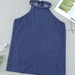 Halter Neck Denim Tank Top