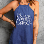 Halter Neck Denim Tank Top