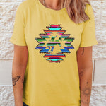 Letter Graphic Print Short Sleeve Tee