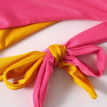 Color Block Patchwork Bandage Bikini