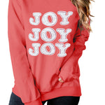 Letter Desert Hat Print Long Sleeve Black Sweatshirt