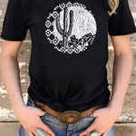 Letter Graphic Print Short Sleeve Tee