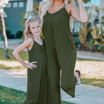 Spaghetti Straps Wide Leg Pocketed Jumpsuits