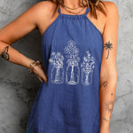 Halter Neck Denim Tank Top