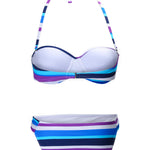 Boho Stripes Push up Bikini Set