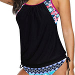 Printed Lined Tankini Swimsuit