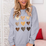 Letter Desert Hat Print Long Sleeve Black Sweatshirt