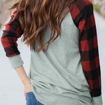 Buffalo Plaid Long Sleeve Sweatshirt