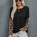 Long Sleeve Top with Leopard Print