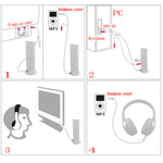 Hot Selling 5 in 1 Hi-Fi Wireless Earphone Headphone For FM Radio MP3 CD PC TV Free Shipping
