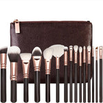 Brand high quality Makeup Brush 15PCS/Set Brush With PU Bag Professional Brush For Powder Foundation Blush Eyeshadow