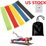 US STOCK, 5pcs/lot resistance bands set Pull Rope 5 Levels exercise equipment Strength Fitness Rubber Loops bodybuilding band FY7008