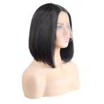 Malaysian Hair Silky Straight Short Wig Peruvian Fashion Bob Wigs Indian Human Hair Lace Front Wigs Brazilian Human Hair Wigs