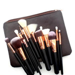 Brand high quality Makeup Brush 15PCS/Set Brush With PU Bag Professional Brush For Powder Foundation Blush Eyeshadow