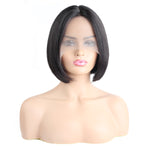 Malaysian Hair Silky Straight Short Wig Peruvian Fashion Bob Wigs Indian Human Hair Lace Front Wigs Brazilian Human Hair Wigs