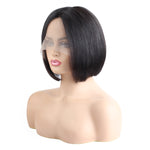 Malaysian Hair Silky Straight Short Wig Peruvian Fashion Bob Wigs Indian Human Hair Lace Front Wigs Brazilian Human Hair Wigs